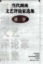 当代湖南文艺评论家选集 凌宇卷
