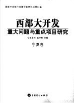 西部大开发重大问题与重点项目研究 宁夏卷