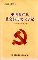中国共产党普定县历史大事记 1940.3-1978.12
