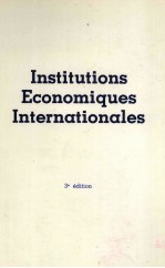 INSTITUTIONS ECONOMIQUES INTERNATIONALES