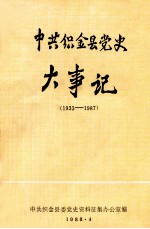 中共织金县党史大事记 1933-1987