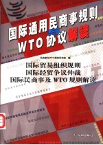 国际通用民商事规则与WTO协议解读 国际贸易组织规则 国际经贸争议仲裁 国际民商事及WTO规则解读