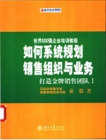 如何系统规划销售组织与业务 打造金牌销售团队 I
