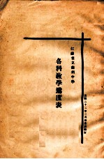 江苏省立苏州中学各科教学进度表