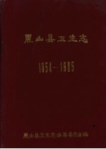 黑山县卫生志 1854-1985