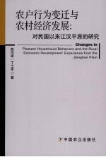 农户行为变迁与农村经济发展:对民国以来江汉平原的研究