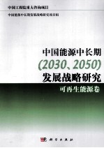 中国能源中长期(2030、2050)发展战略研究 可再生能源卷