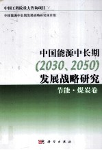 中国能源中长期(2030、2050)发展战略研究 煤炭·洁净煤·节能战略卷