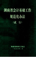 湖南省会计基础工作规范化办法 试行