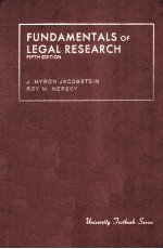 FUNDAMENTALS OF LEGAL RESEARCH FIFTH EDITION