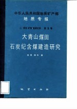 中华人民共和国地质矿产部地质专报 3 岩石、矿物、地球化学 第9号 大山青煤田石炭纪含煤建造研究