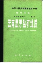 中华人民共和国地质矿产部地质专报 4 矿床与矿产 第1号 云南思茅盐矿地质