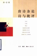 唐诗杂论诗与批评