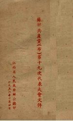 苏联共产党（布）第十九次代表大会文件