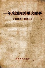 一年来国内外重大时事 1988.5-1989.4