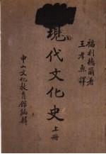 中山文库 现代文化史 上