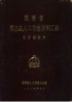 湖南省第三次人口普查资料汇编 100%机器汇总 1-14 第1卷