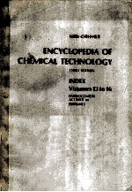 ENCYCLOPEDIA OF CHEMICAL TECHNOLOGY THIRD EDITION INDEX VOLUMES 13 TO 16