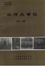 沈河大事记 1921-1988