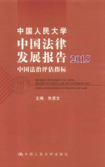 中国人民大学中国法律发展报告 中国法治评估指标 2015版