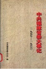 中共福建省委大事记 1957-1966