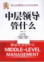 中层领导管什么 世界500强企业中层的管理心得!