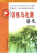 训练与检测 语文 九年级· 上