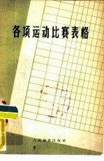 各项运动比赛表格