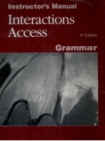 INSTRUCTOR'S MANUAL INTERACTIONS ACCESS GRAMMAR 4TH EDITION