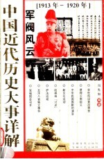 中国近代历史大事详解 军阀风云 1913-1920