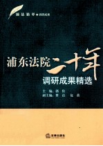 浦东法院二十年调研成果精选