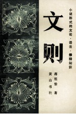 文则 小说形式的文论·语法·修辞知识