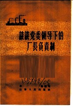 谈谈党委领导下的厂长负责制