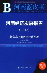 河南经济发展报告 2015 新常态下的河南经济发展