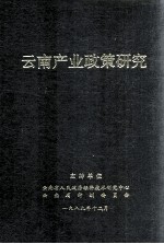 云南产业政策研究