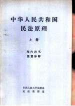 中华人民共和国民法原理 上
