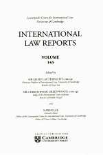 INTERNATIONAL LAW REPORTS VOLUME 143