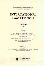 INTERNATIONAL LAW REPORTS VOLUME 144