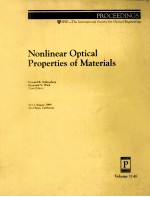 NONLINEAR OPTICAL PROPERTIES OF MATERIALS VOLUME 1148