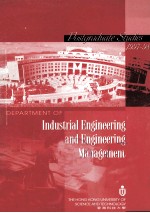 POSTGRADUATE STUDIES 1997-98 DEPARTMENT OF INDUSTRIAL ENGINEERING AND ENGINEERING MANAGEMENT