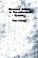 HORMONAL ACTIONS IN NON-ENDOCRINE SYSTEMS