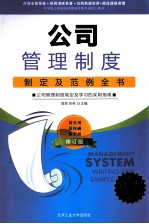 公司管理制度制定及范例全书 公司管理制度制定及学习的实用指南 超值铂金版