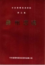 中共楚雄党史资料 第3集 彝州忠魂