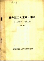 牡丹江工人运动大事记 1895-1949