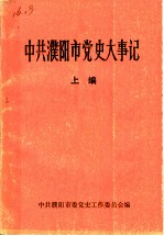 中共濮阳市党史大事记 上