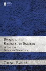 EVENTS IN THE SEMANTICS OF ENGLISH A STUDY IN SUBATOMIC SEMANTICS