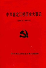 中共嘉定江桥历史大事记 1949.5-1992.12