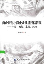商业银行小微企业批量授信管理 产品、流程、案例、风控