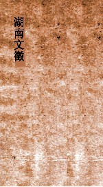 湖南文徵 卷39-40 国朝 辨