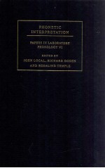 PHONETIC INTERPRETATION PAPERS IN LABORATORY PHONOLOGY 6